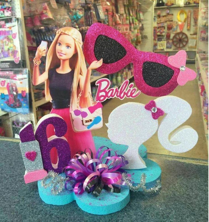 Centro de mesas de barbie de cualquier tamaño