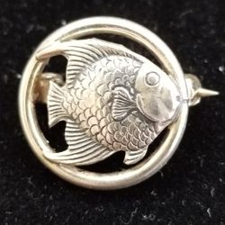 Sterling Silver Fish Pin