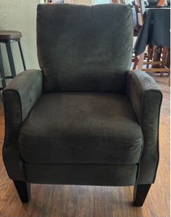 Four matching pull back recliner chairs