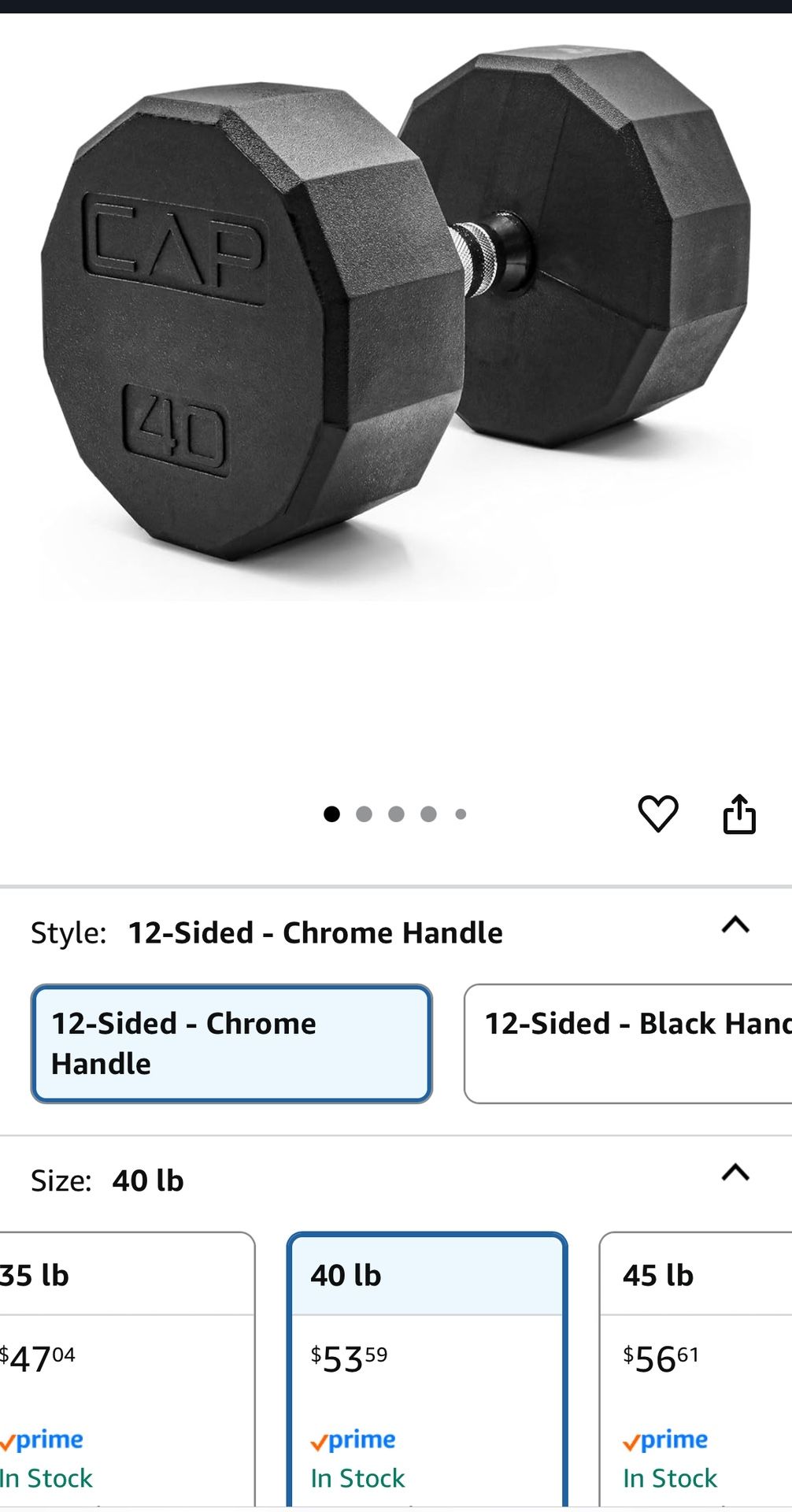 40lb Dumbbell Set NEW