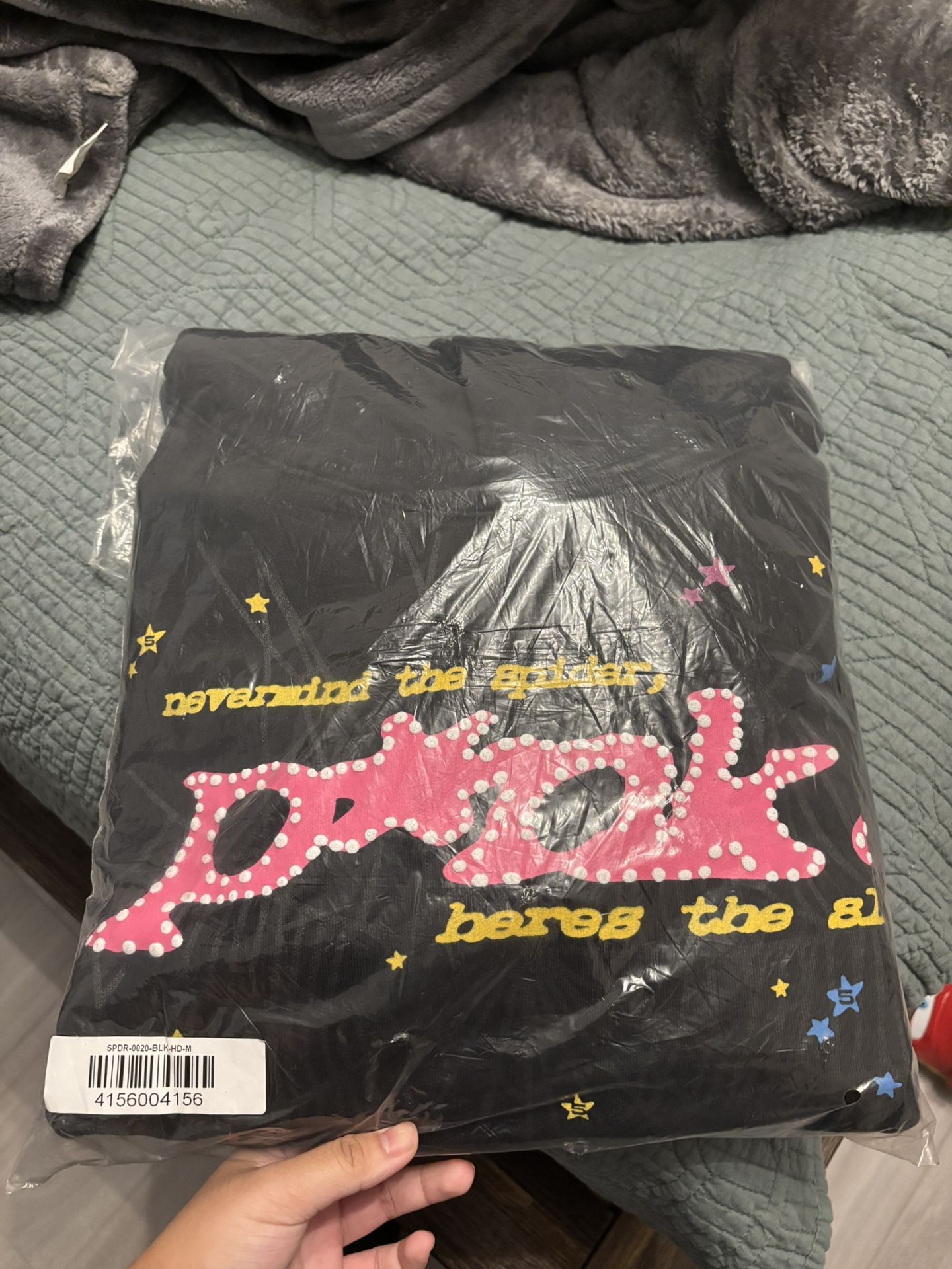 Spider Pink Hoodie Black