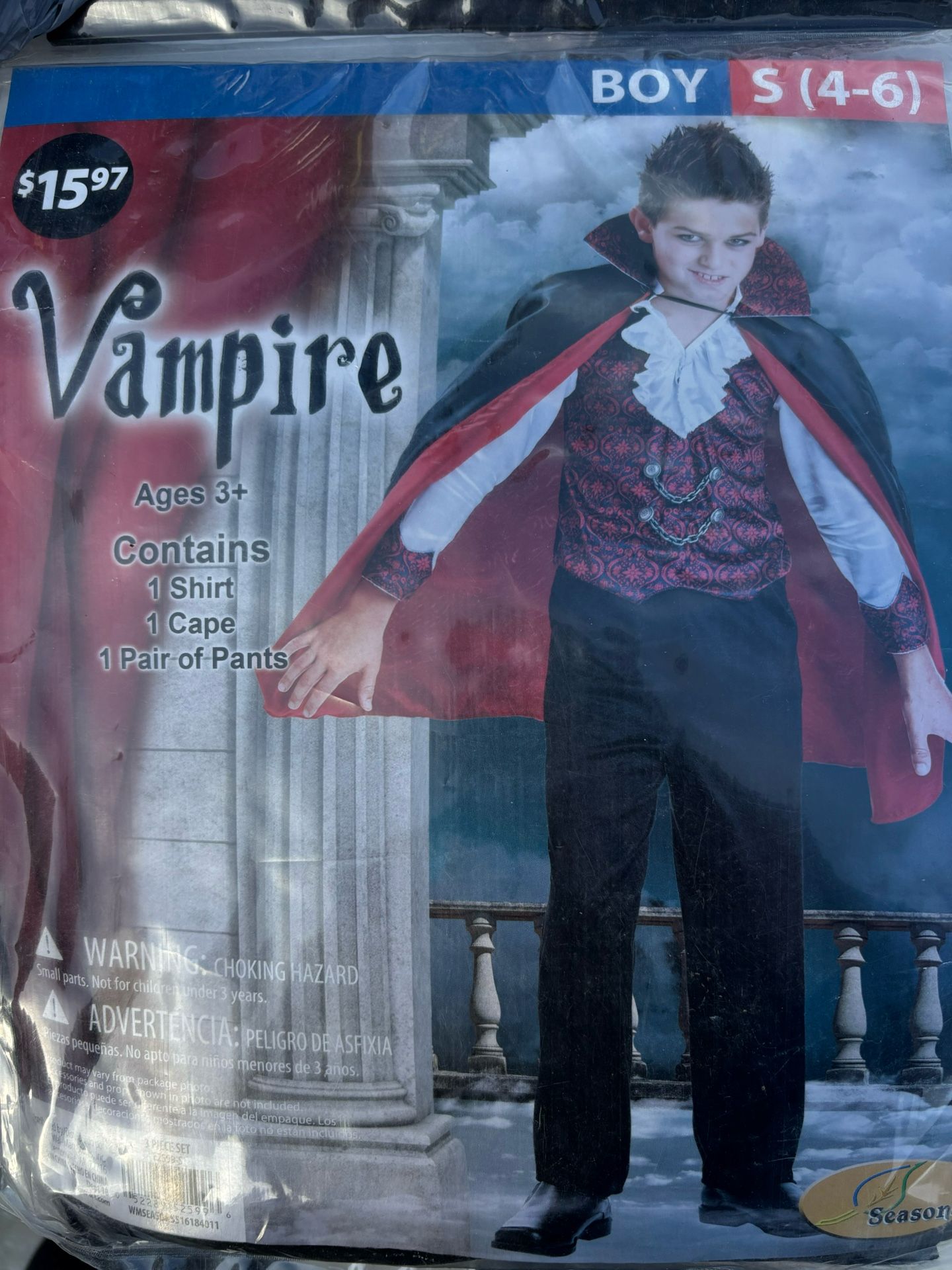 Kids Vampire S(4-6) Costume