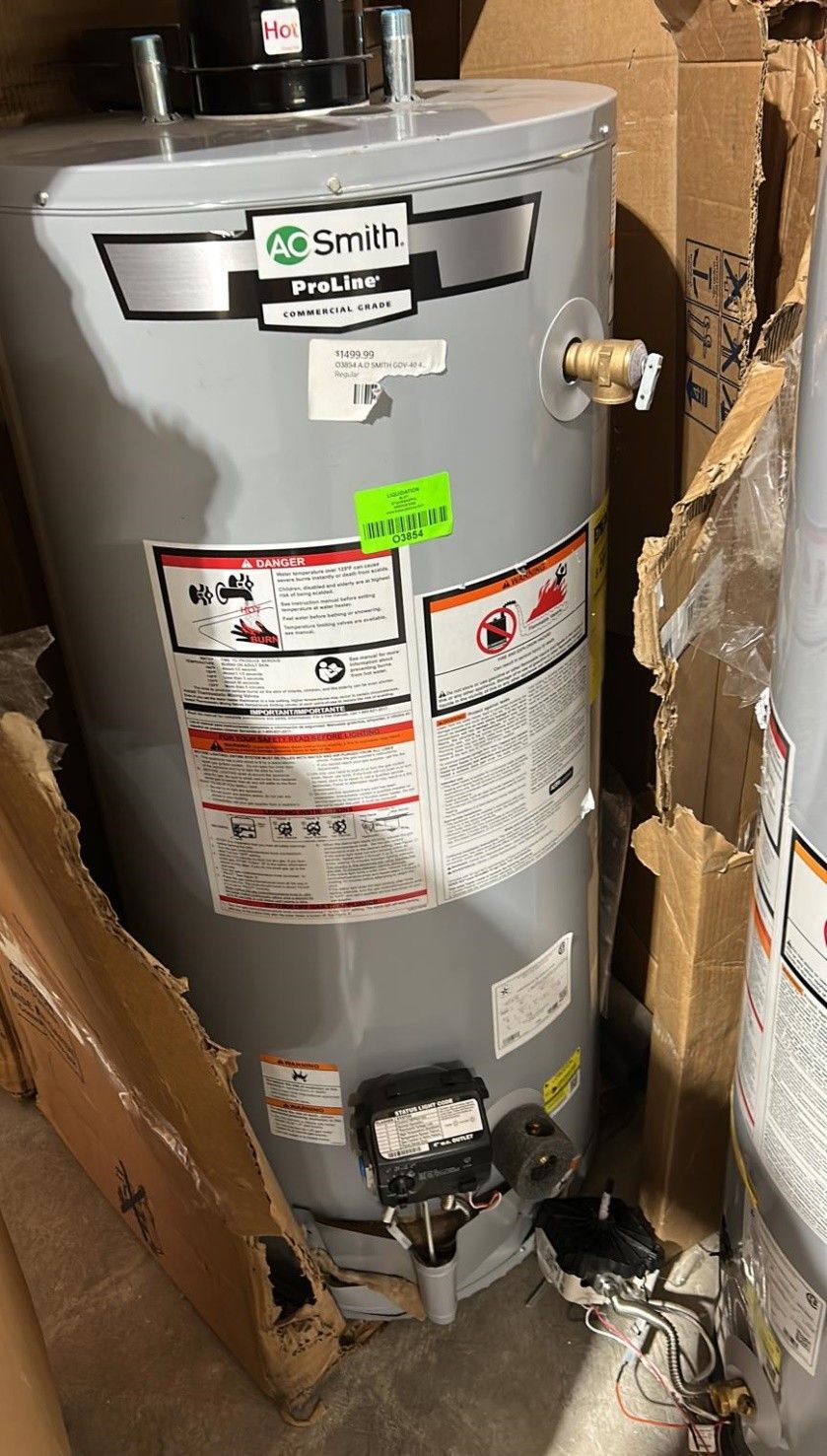 A.O SMITH GDV-40 40 Gallon ProLine Water Heater 2ZU for Sale in Katy, TX -  OfferUp
