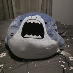 Samezu Shark Round Sticky Mouth Opening Plush Toy XL Size 12"