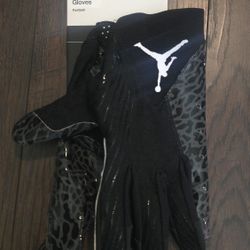 Jordan Fly Gloves Football Magnigrip Palm Black Gray Men's M Strapless Wrist