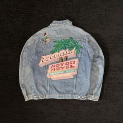 MPD BOX TROPICANA DENIM JACKET SIZE MEDIUM