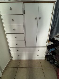 Drawer dresser with closet
