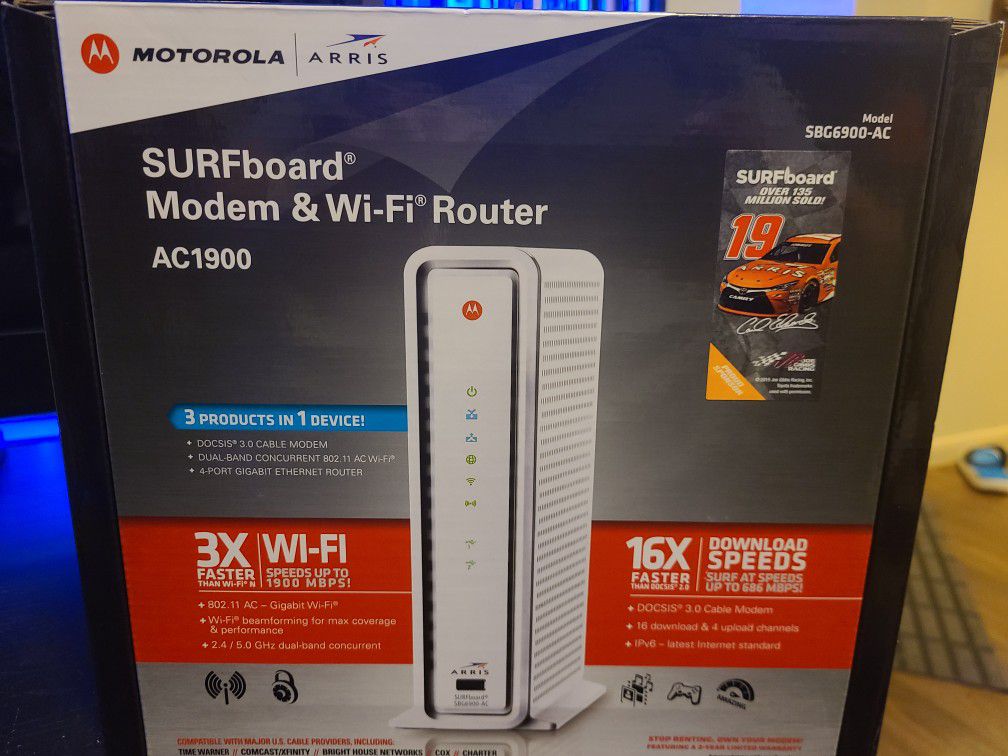 Motorola Arris SURFboard modem & router all in one system!