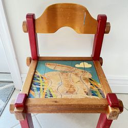 Chair Kids Puzzle Chair Vintage 