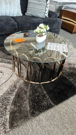 Glass coffee table