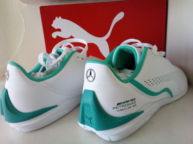 Mercedes Puma White Green Shoes