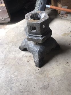Large iron base for outdoor decorative piece