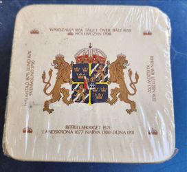 Swedish Royal Coat of Arms Ceramic Coaster
