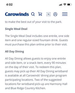 Carowinds Tickets (2) Thumbnail
