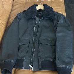 Custom Made Men’s Aviator Shearling Leather Jacket (Will Negotiate Price)