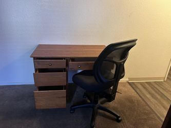 desk and chair