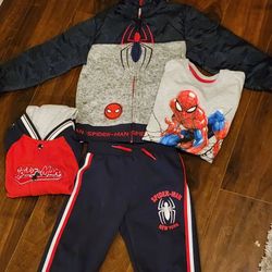 Marvel spiderman Jacket set 4 piece, size 7