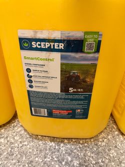Five (5)  Scepter SmartControl 5-Gallon Containers