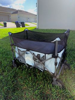 Ozark Trail Height-Adjustable Quad-Fold Wagon / Camping Cart (Folding Utility Wagon)