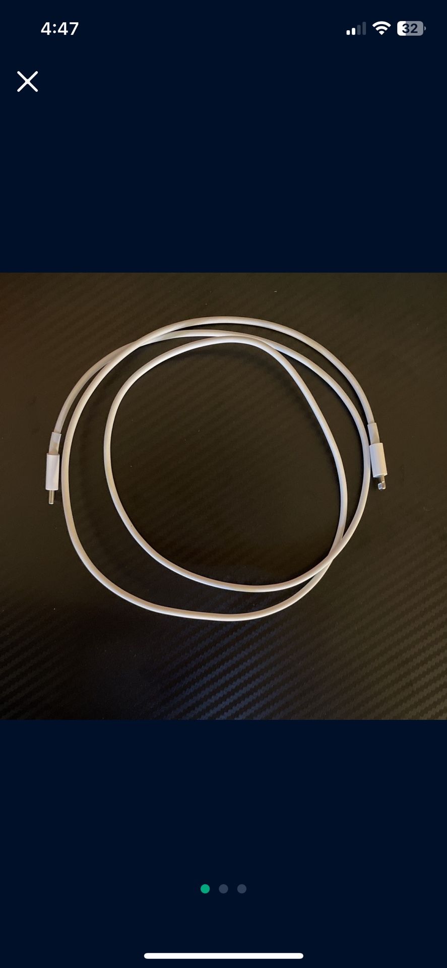 Genuine Apple USB-C to Lightning Charger (Brand New)
