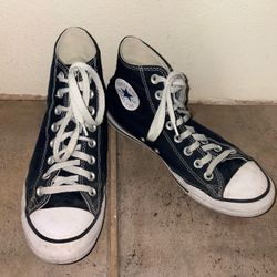 Converse All Star Classic Black & White High Top Men’s 7 Women’s 9 Great Cond.