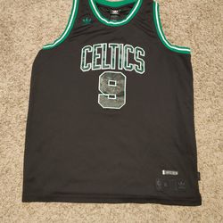 Rare Rajon Rondo Boston Celtics Black Clover Reebok #9 Jersey Size XL