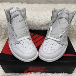 Air Jordan 1 Retro High White Perforated 10M New OG Box