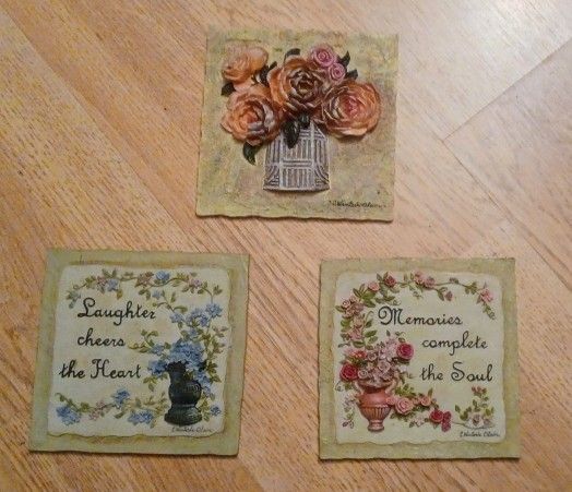 3 Vintage C. Winterel Olsen Wall Plaques