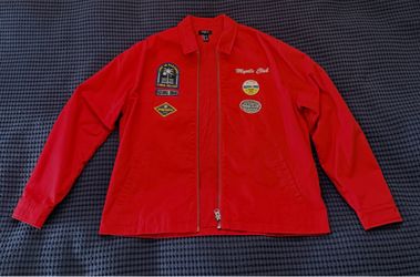 Forever 21 Red Racing Style Utility Jacket Men’s Large