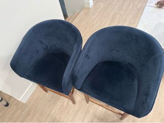 CB2 Viceroy Blue Barstools