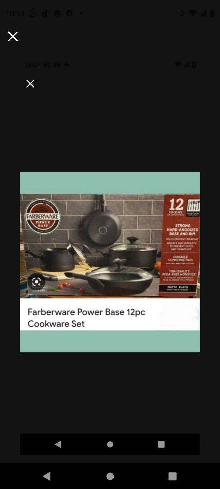 Brand New Faberware Power Base ,12pc Cookware Set