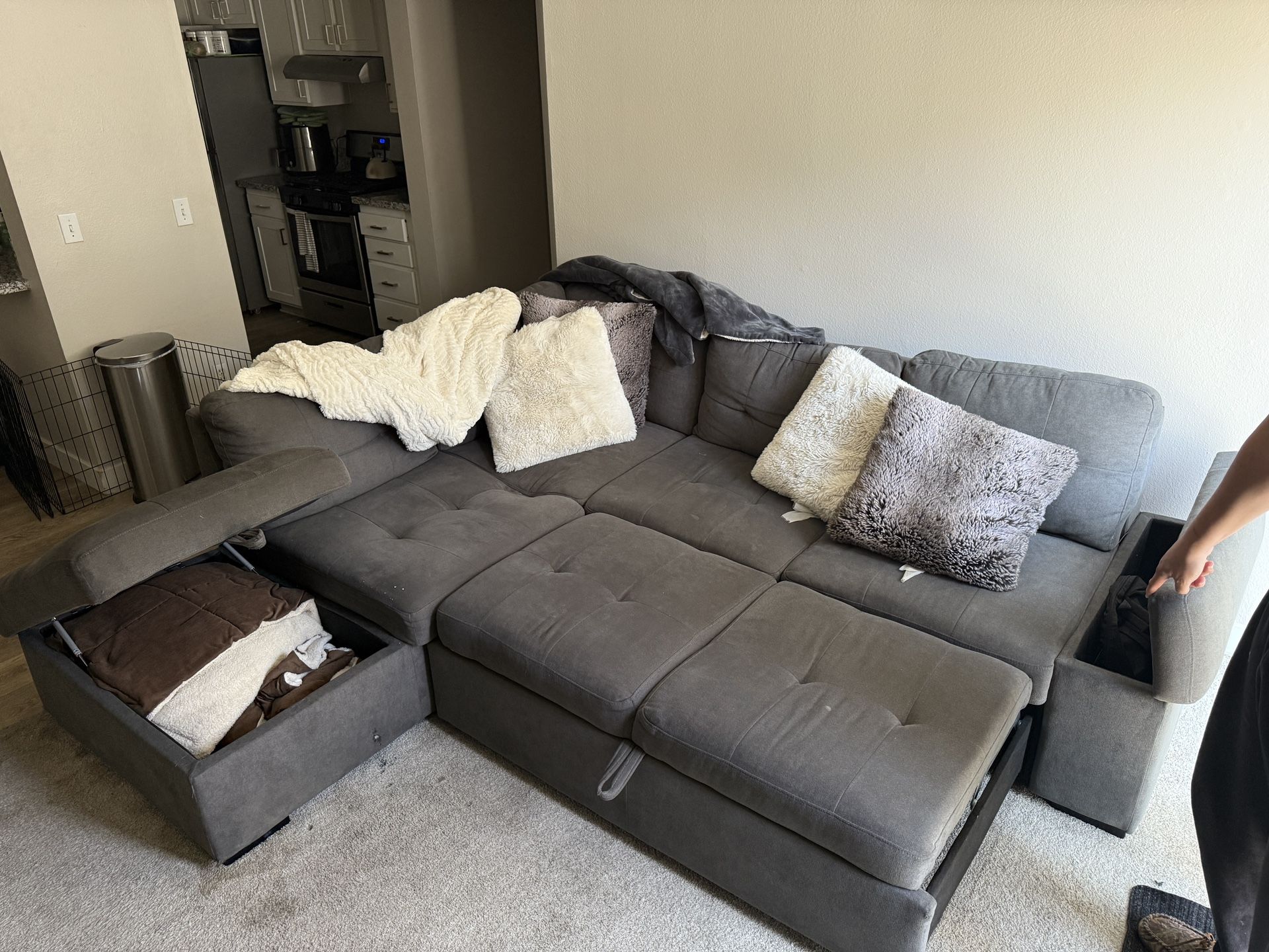 Sofa Couch (Pillows Included) $300 or Best Offer