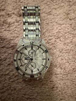 Bulova Crystals Vintage Stainless Steel Watch 96C106 New Battery