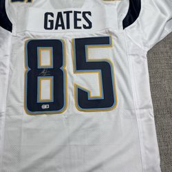 Antonio Gates Signed Autograph Custom Jersey - Beckett Coa - San Diego Chargers