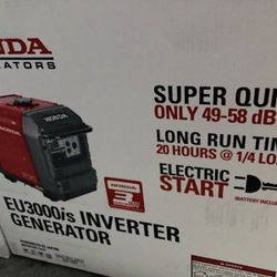 Honda EU3000is inverter generator with wheel kit and cover