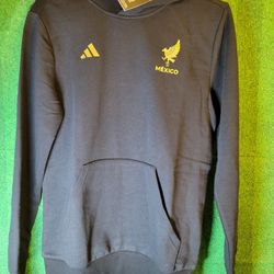 Adidas Mexico 2025 Gold Youth DNA Hoody Size Large
