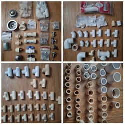 Large Plumbing Parts Lot PVC CPVC Copper Fittings Valves Supply Lines NIBCO