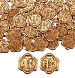 50pc Initial Alphabet Wax Seal Stickers