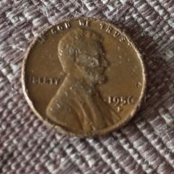1956 D Wheat Penny Error . Rare Find 