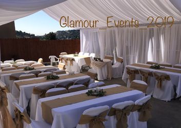 Carpas decoradas- White and burlap