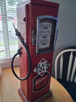 Wooden display gas pump..