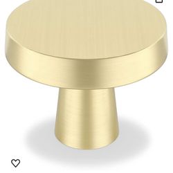 OYX Gold Knobs 24PACK Brushed Brass Cabinet Knobs Round Knobs Gold Drawer Knobs for Cabinet and Dresser Drawers Gold Cabinet Hardware for Kitchen Cabi