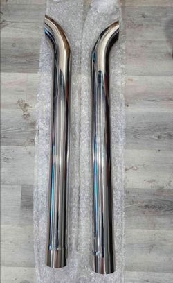Curved Trailer stack pipes 4"×45"