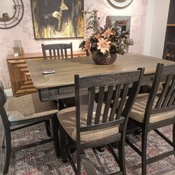 Tyler Creek Black/Grayish Brown Counter Height Dining Table And 4 Barstools With Server
Ashley Furniture$10 Down Payment Financing And Delivery