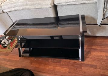 Black Glass TV stand