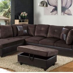 New Sectional And Ottoman 