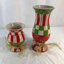 Temp-tations Set of 2 Reversible Candle Holders and Vases