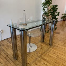Chrome Postmodern Console Table