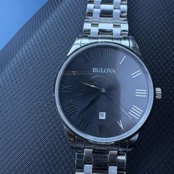 Authentic Black Faced Men’s Bulova Watch. 
