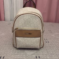 Calvin Klein White Mini Backpack For Women